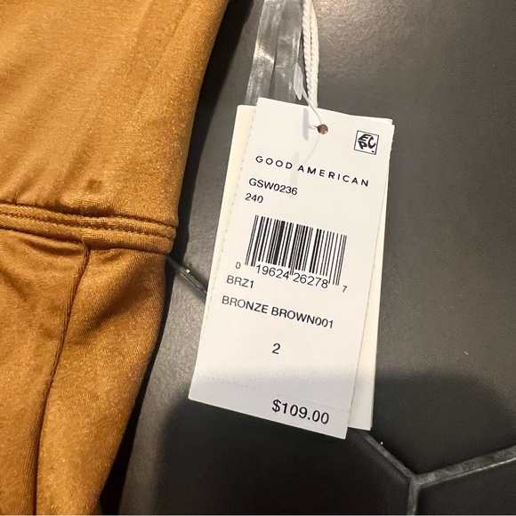 GOOD AMERICAN Bali One Piece bronze cut out swimsuit - Picture 3 of 3